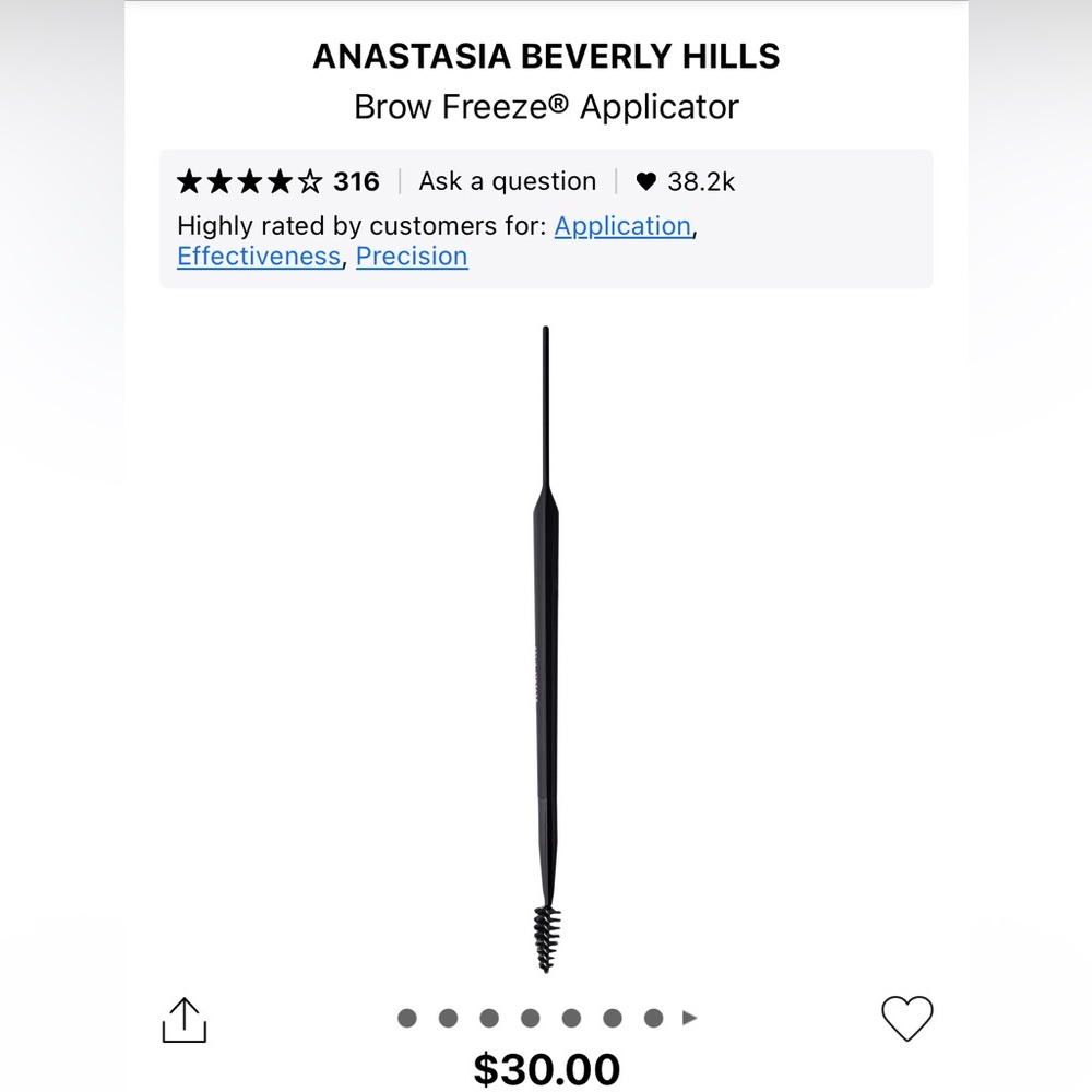 Bundle of Anastasia Brow Freeze Wax and DualEnded Applicator